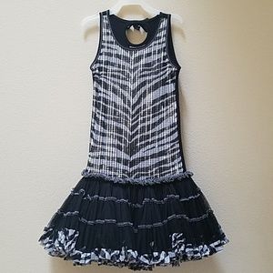 Kids formal black and silver dress with sequence.